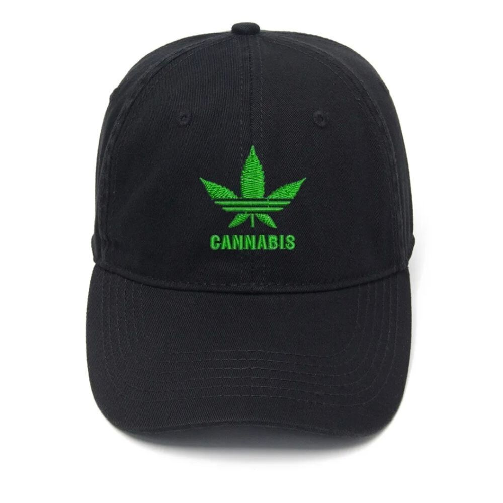 New Parody Adidas Cannabis Velcro Hat embroidered Twist Fun 420